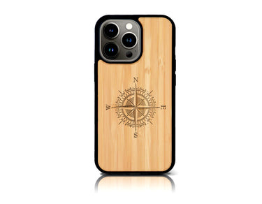 Coque bois-plastique COMPASS iPhone 13 Pro
